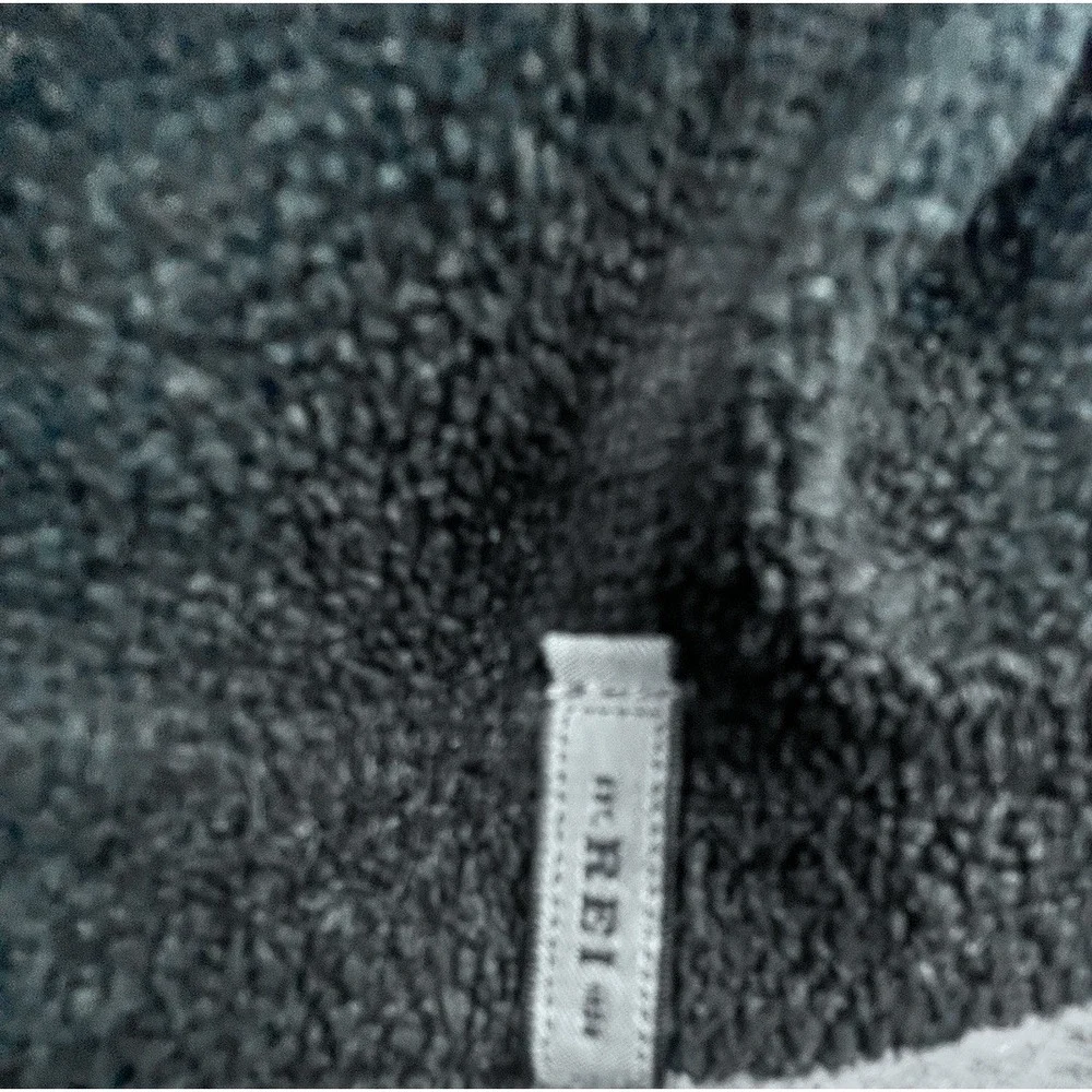 REI Men's XL DriRelease‎ Wool Blend Quarter Zip Pullover Fleece Gray Black